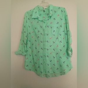 Red Camel size large quarter sleeve top